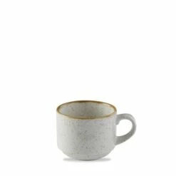 12 X Kaffeetasse Stapelbar 220ml STONECAST Barley White