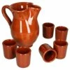 7tlg. Tongeschirr Set Tonkrug 0,5L + 6 Tonbecher 50ml Braun Glasiert - 99546 + 6x 12970 -ARCOROC Geschäft 1f4ec274 fd92 489d 92d3 4e76a165a6fe 4