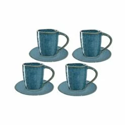Leonardo MATERA Cappuccino Set Blau 8-teilig -ARCOROC Geschäft 31fca990 5807 461a 8df6 065c6ad14523
