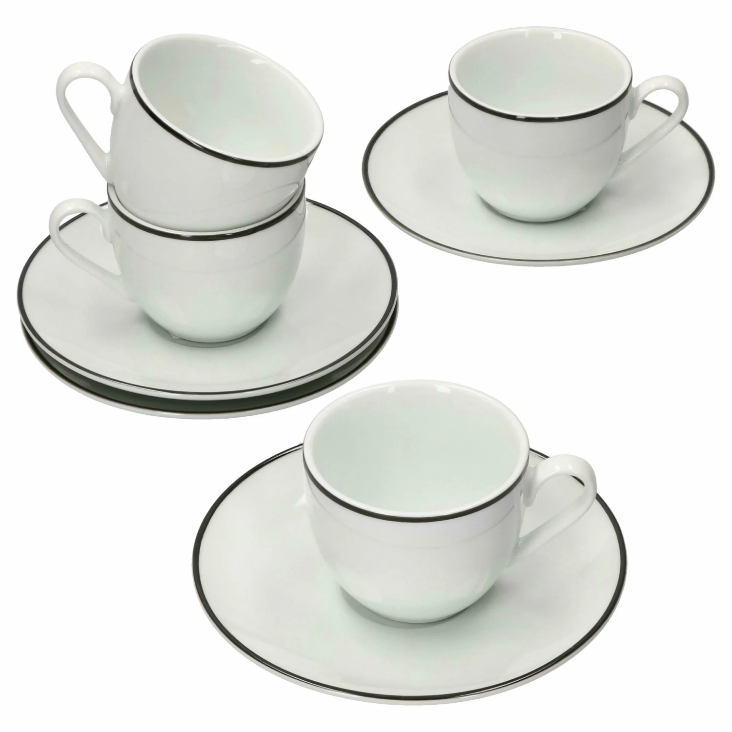 4er Set Nordic Blau Doppio Espresstassen Mit Untertassen - 406474 + 406481 7 4er Set Nordic Blau Doppio Espresstassen Mit Untertassen - 406474 + 406481 – Bild 5