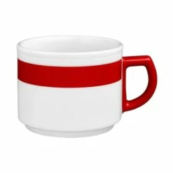 6 X Seltmann Obertasse 1 0,18 L, Form: Vitalis, Dekor: 34467 Terrakotta Band -ARCOROC Geschäft 3e0617ff b444 447d 829d caba2c446a21