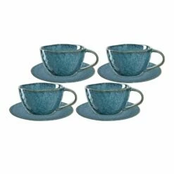 Leonardo MATERA Cappuccino Set Blau 8-teilig