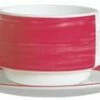 Arcoroc 12x Kaffeeobertasse 0,19 L Aus Opalglas Form Brush - Red / Rot