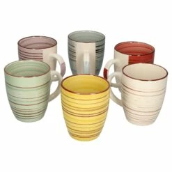 6er Set Kaffeebecher Rimini 300ml Bunt