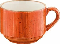 Bonna Premium Porcelain ATCBNC01CF Aura Terracotta Obertasse, Kaffeebecher, Kaffeetasse, 8.2x11cm, 210ml, Porzellan, Terrakotta, 1 Stück