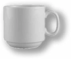 6 X Henkelbecher VARIO 0,26 L, Stapelbar Höhe: 8 Cm Durchmesser: 8 Cm