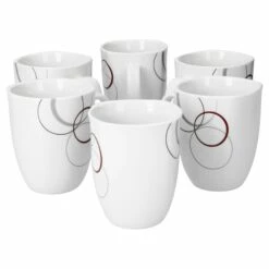 6er Set Kaffeebecher Corona 330ml Porzellan Weiß Mit Dekor -ARCOROC Geschäft 7acdde88 8d2b 499b 94f9 9c9cd2b727ee 1