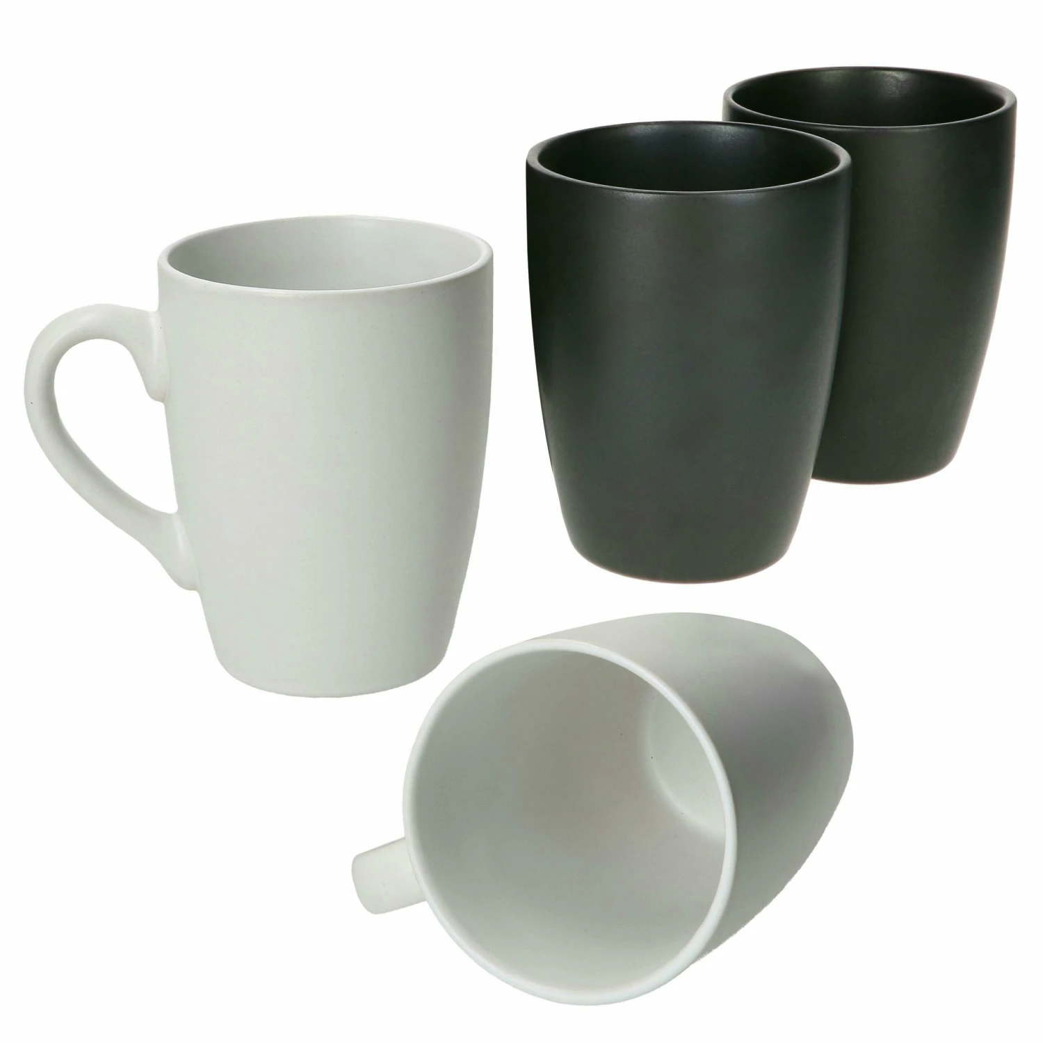 4er Set Kaffeebecher Nero Bianco Mit & Ohne Henkel Weiß & Schwarz 3 4er Set Kaffeebecher Nero Bianco Mit & Ohne Henkel Weiß & Schwarz
