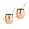 2er Set Mule Becher Kupferbecher Mit Trinkhalmen 500 Ml In Kupfer Edelstahl -ARCOROC Geschäft 94494ae5 9d3c 4b47 8a65 87996388b393 1
