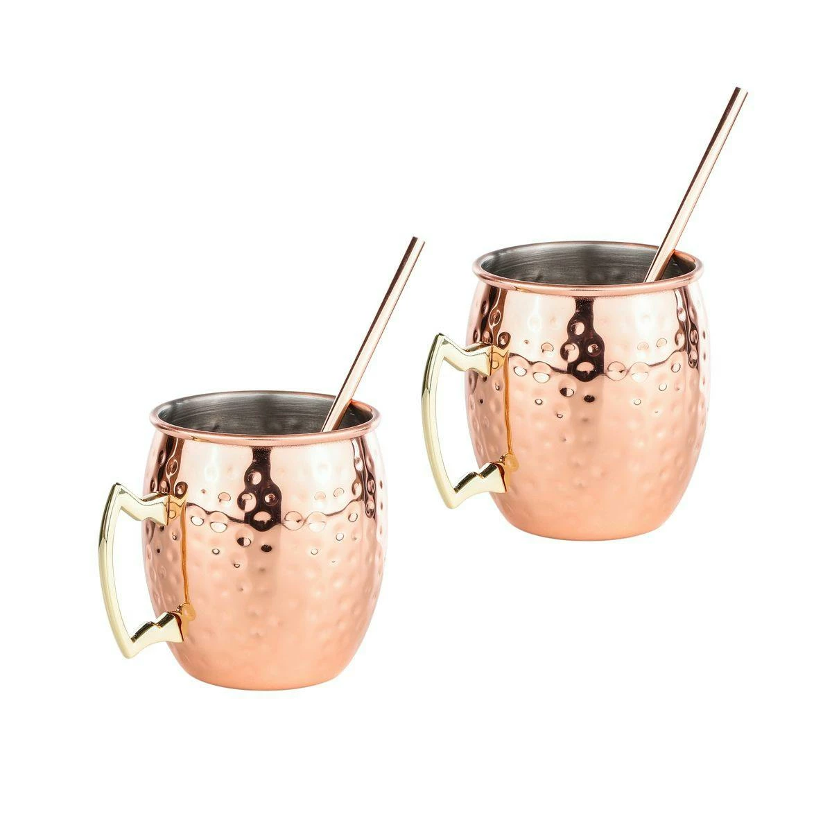 2er Set Mule Becher Kupferbecher Mit Trinkhalmen 500 Ml In Kupfer Edelstahl 3 2er Set Mule Becher Kupferbecher Mit Trinkhalmen 500 Ml In Kupfer Edelstahl