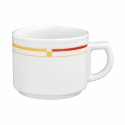 6 X Seltmann Becher Mit 2 Henkel 0,30 L, Form: Vitalis, Dekor: 34290 Dunkelgelb-rot -ARCOROC Geschäft 95e92dda b5d4 432f a58d f717cc201148