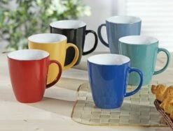 1 X 6 Henkelbecher Inhalt: Je 0,35 Ltr.,