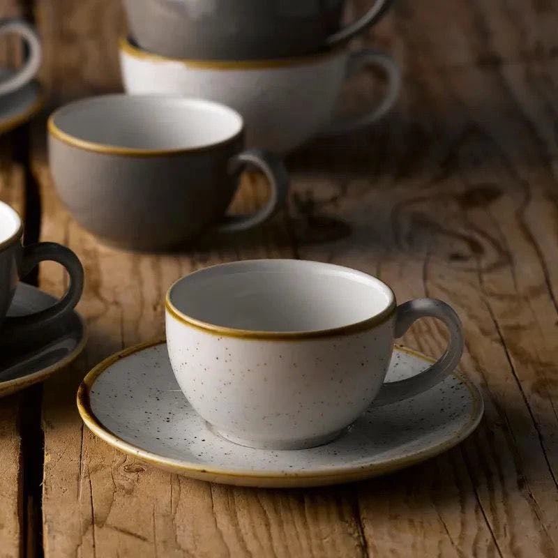 Stonecast Becher Barley White (H)11cm 340ml Weiß (12 Stück) Von CHEFGASTRO 9 Stonecast Becher Barley White (H)11cm 340ml Weiß (12 Stück) Von CHEFGASTRO – Bild 7